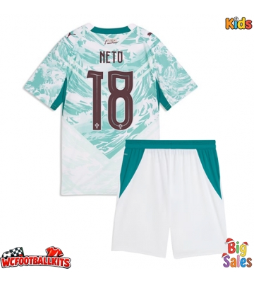 Portugal Pedro Neto #18 Replica Away Stadium Kit for Kids World Cup 2026 Short Sleeve (+ pants)